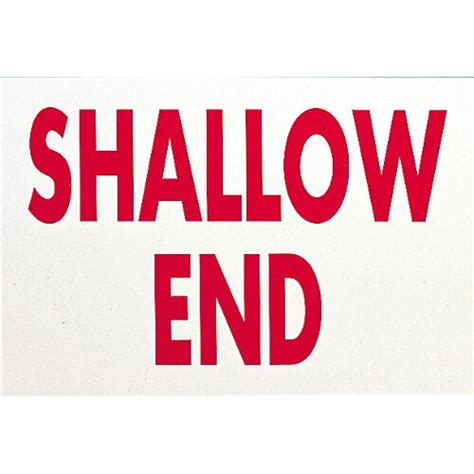 shallow end sign.